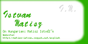 istvan matisz business card